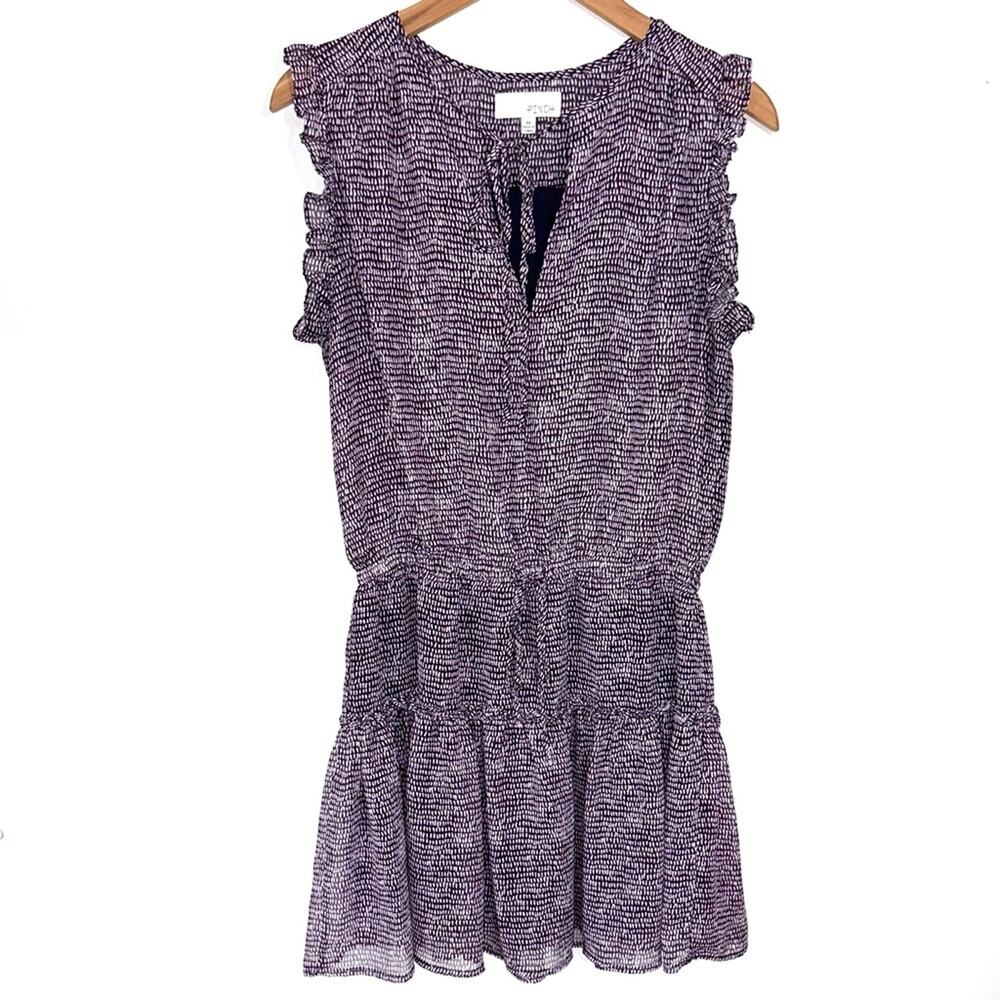 Pinch Drawstring Waist Printed Mini Dress Size Medium